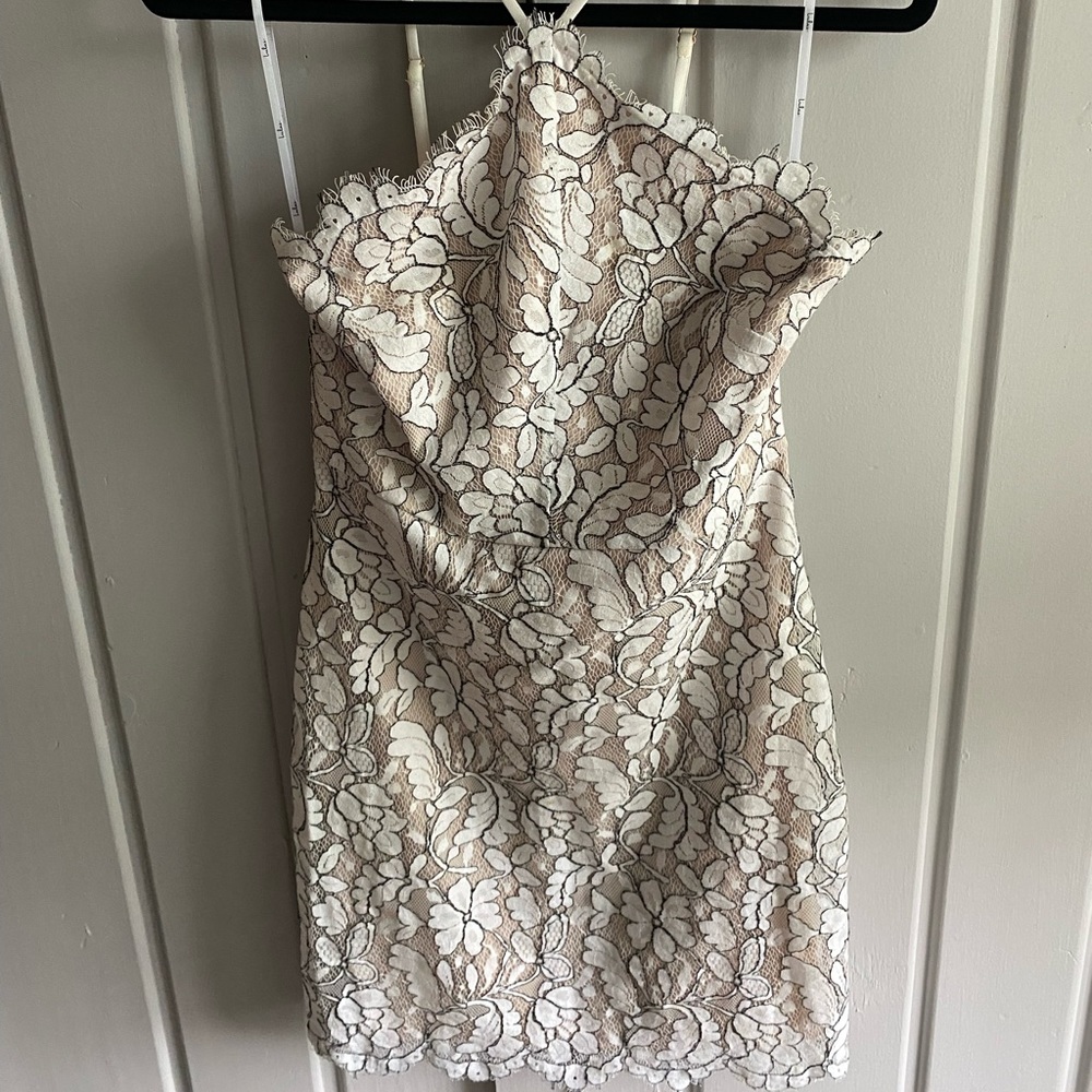Lulus - White lace mini dress